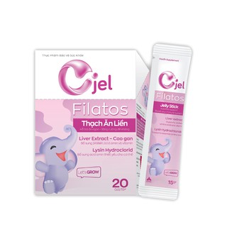 Thạch ăn liền Cjel Filatos Tăng Cường Đề Kháng, Hỗ Trợ Ăn Ngon, Tăng Sức Đề Kháng Cho Bé (Hộp 20 Gói x15g) - thumbnail 1