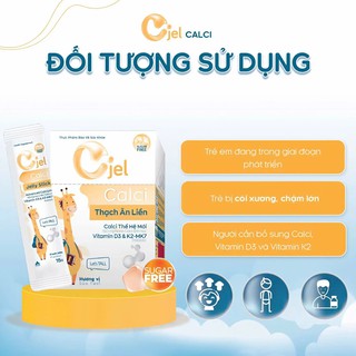 Thanh Dinh Dưỡng Cjel Calci Bổ Sung Canxi, Vitamin D3, Vitamin K2 Giúp Bé Phát Triển Chiều Cao, Tăng Cường Hấp Thu Canxi (Hộp 20 Gói) - thumbnail 8
