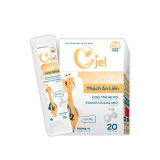 Thanh Dinh Dưỡng Cjel Calci Bổ Sung Canxi, Vitamin D3, Vitamin K2 Giúp Bé Phát Triển Chiều Cao, Tăng Cường Hấp Thu Canxi (Hộp 20 Gói) - thumbnail 1