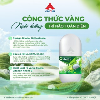 Viên Bổ Não Gabafix Hoạt Huyết, Hỗ Trợ Tăng Cường Tuần Hoàn Máu Não Và Cải Thiện Trí Nhớ (Hộp 30 viên) - thumbnail 4