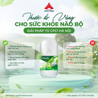 Viên Bổ Não Gabafix Hoạt Huyết, Hỗ Trợ Tăng Cường Tuần Hoàn Máu Não Và Cải Thiện Trí Nhớ (Hộp 30 viên) - thumbnail 3
