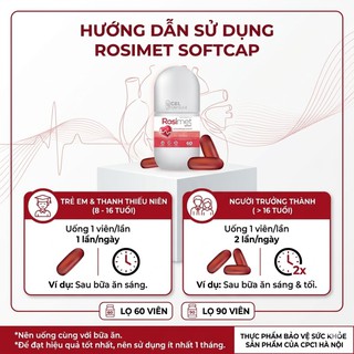 Viên Uống Rosimet Softcap Hỗ Trợ Giảm Mỡ Máu, Cải Thiện Đường Huyết, Tuần Hoàn Máu (Lọ 60 viên, 90 viên) - thumbnail 5