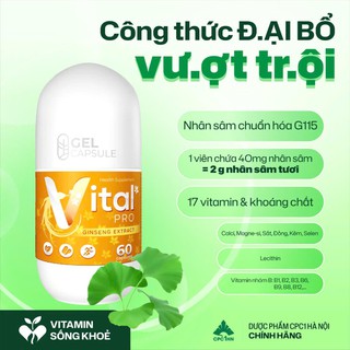 Viên Uống Vital Pro Bổ Sung Vitamin Và Khoáng Chất, Giúp Tăng Sức Đề Kháng Và Cải Thiện Thể Lực (Lọ 30 viên, 60 viên) - thumbnail 3
