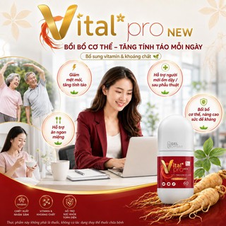 Viên uống Vital Pro New bổ sung vitamin và nhân sâm cải tiến mới, hỗ trợ tăng sức đề kháng, giảm mệt mỏi uể oải (Lọ 30 viên, 60 viên) - thumbnail 3