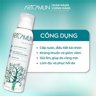 Xịt Khoáng Aricamun Mineral Spray Cấp Ẩm, Làm Dịu Da, Giảm Bóng Nhờn Hiệu Quả (Chai 100ml) - thumbnail 4