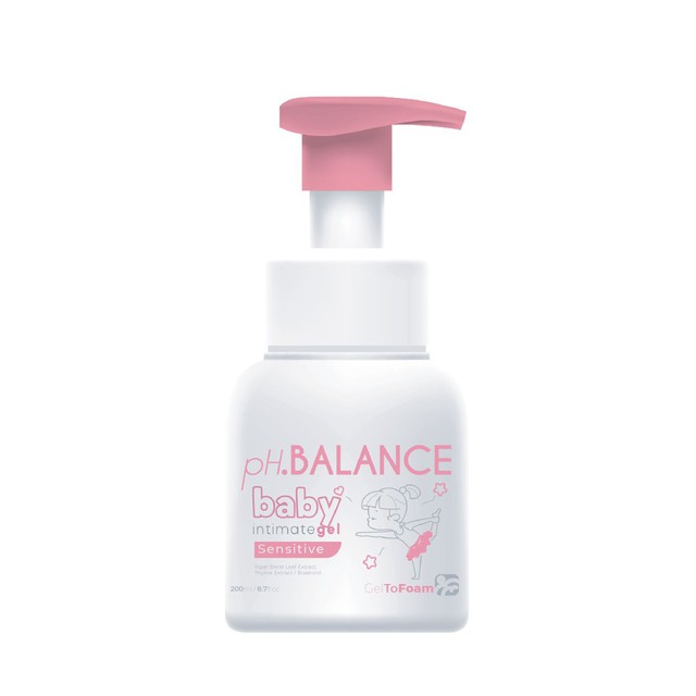 Bọt Vệ Sinh pH Balance Baby Cho Bé Trai Và Bé Gái Hỗ Trợ Làm Sạch Dịu Nhẹ, Ngăn Ngừa Hăm Tã, Rôm Sẩy (Chai 200ml)