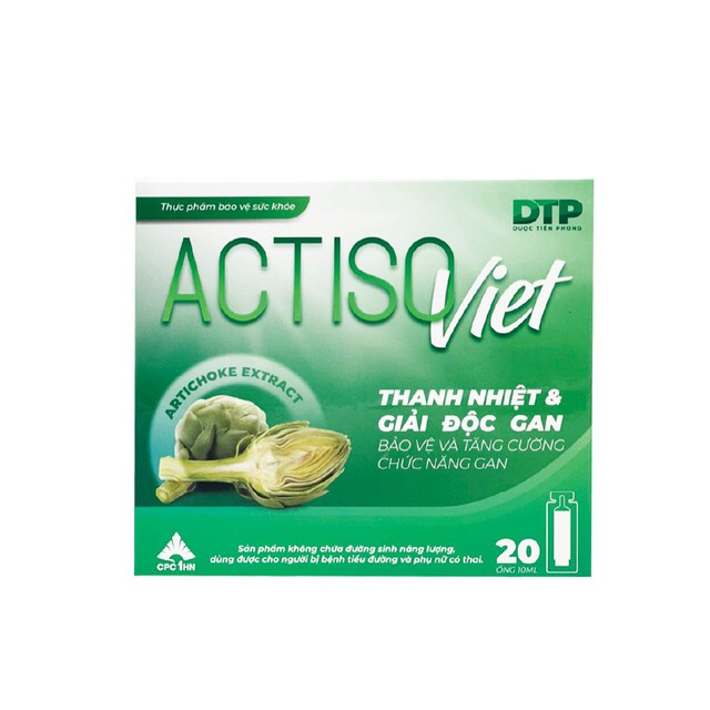 Actiso Việt Thanh Nhiệt Giải Độc Gan Tự Nhiên An Toàn, Hiệu Quả (Hộp 4 vỉ x 5 ống) 