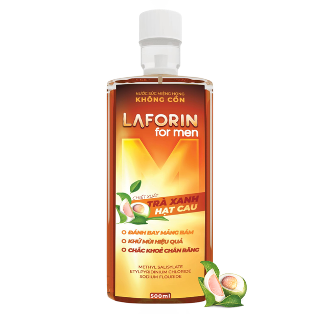 Nước Súc Miệng Laforin Formen Trắng Răng, Thơm Miệng, Sạch Mảng Bám (Chai 500ml)