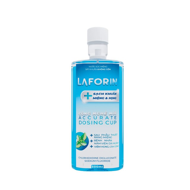 Nước Súc Miệng Laforin Diệt 99% Vi Khuẩn, Ngăn Ngừa Viêm Nướu, Hôi Miệng, Chảy Máu Chân Răng (Lọ 500ml)