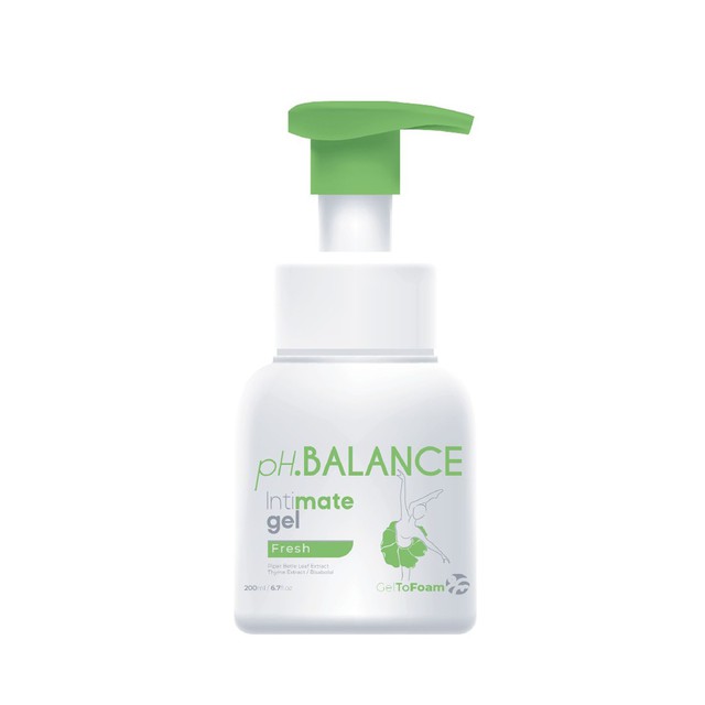 Gel bọt vệ sinh phụ nữ pH Balance Intimate Gel hỗ trợ kháng khuẩn, ngăn mùi khó chịu, tươi mát 24h (Chai 200 ml)