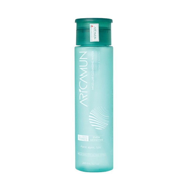 Tẩy Trang Aricamun Micellar Cleansing Water Không Cồn, Dưỡng Ẩm, Sạch Sâu Cho Mọi Loại Da (Chai 200ml)