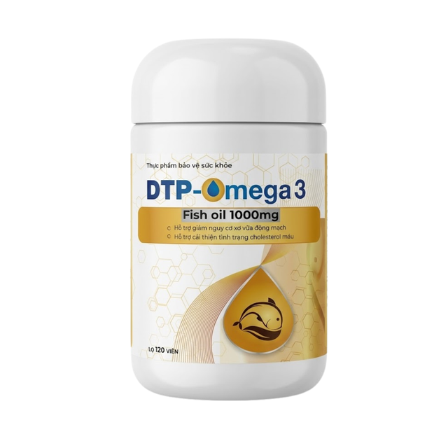 Viên Uống Dầu Cá DTP - OMEGA 3 Fish Oil 1000mg - Hỗ Trợ Giảm Xơ Vữa Động Mạch, Ổn Định Mỡ Máu
